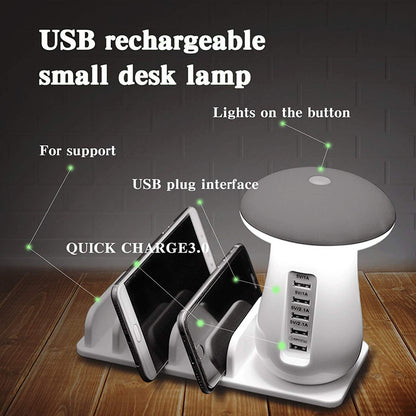 2 In 1 Multifunction Mushroom Lamp & Charger