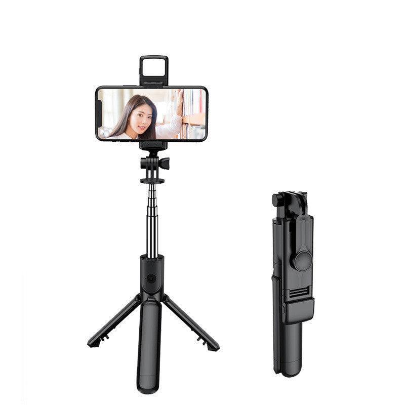 Compatible with Apple, Mobile Phone Selfie Stick Bluetooth Integrated Video Camera Bracket Telescopic Live Tripod Phone Stand For Phone Accessorie - Concept Gadgets