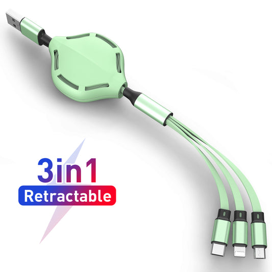 Three-in-one Liquid Soft Rubber Data Cable