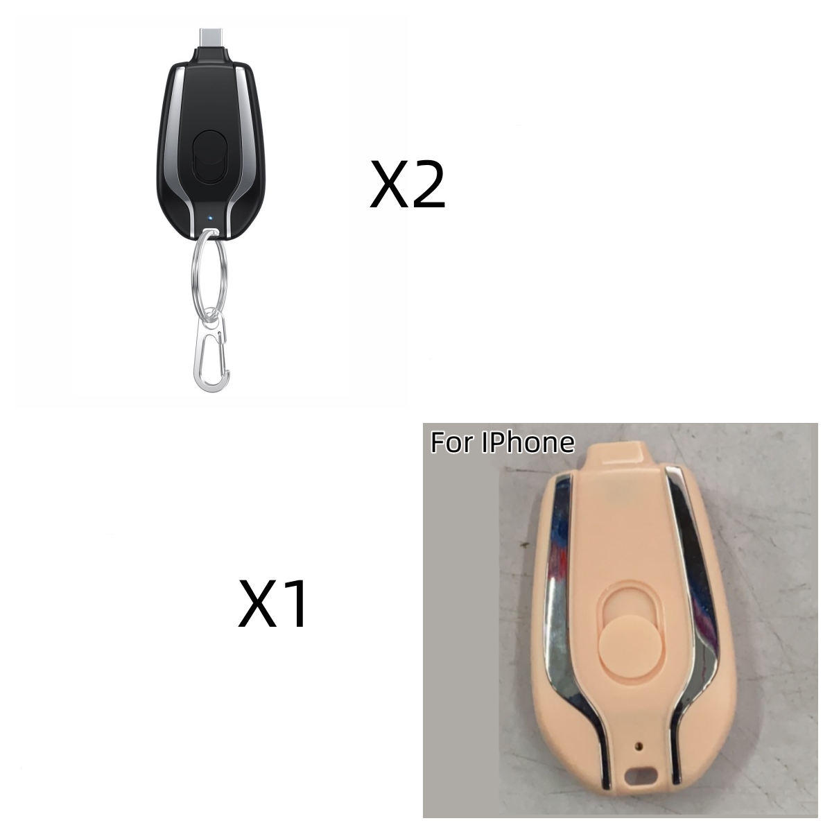 1500mAh Mini Power Emergency Pod Keychain