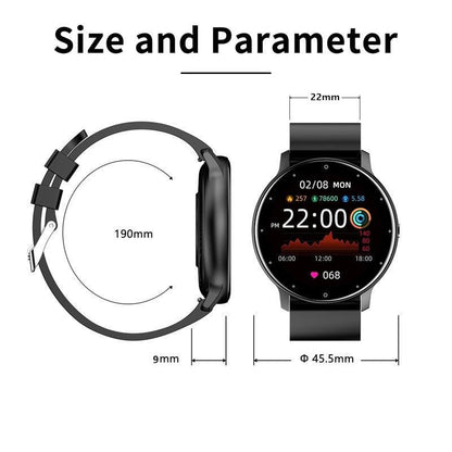 Ultra-thin HD Screen Fitness Exercise Heart Rate Sleep Smartwatch Android IOS - Concept Gadgets