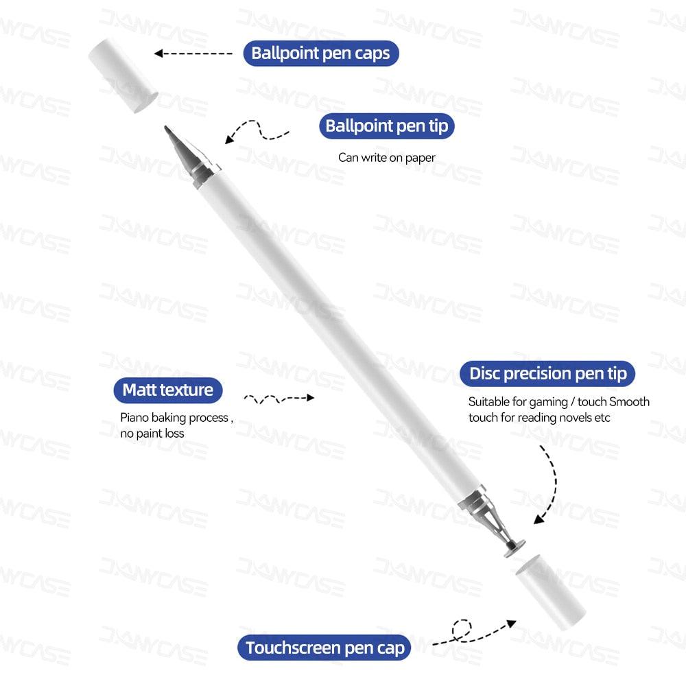 2 in 1 Universal Stylus Pen For Tablet Mobile Android ios Phone iPad - Concept Gadgets