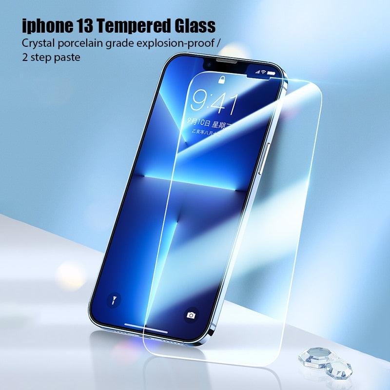 4PCS Tempered Glass for iPhone 13 12 11 Pro Max Mini Screen Protector - Concept Gadgets