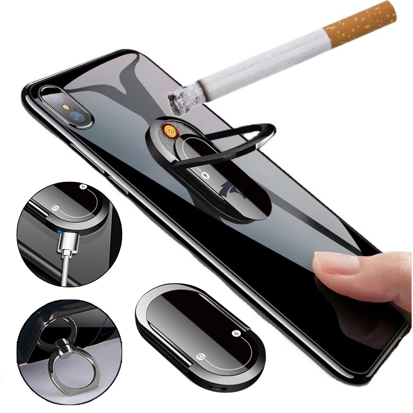 2 In 1 Portable Creative USB Plasma Lighter