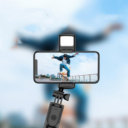 Compatible with Apple, Mobile Phone Selfie Stick Bluetooth Integrated Video Camera Bracket Telescopic Live Tripod Phone Stand For Phone Accessorie - Concept Gadgets